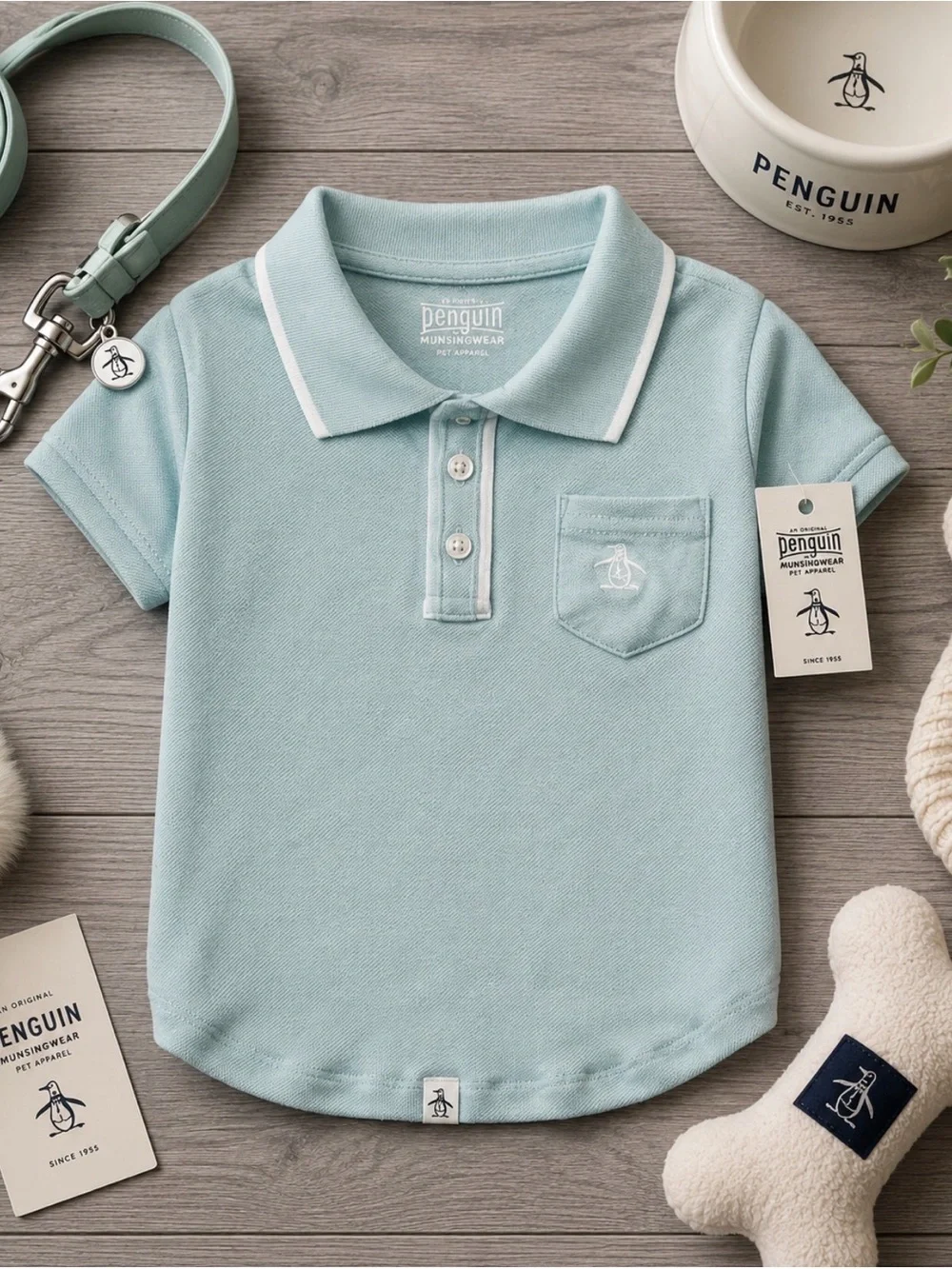 Baby Blue Dog Polo Shirt | Size: Medium | NWT